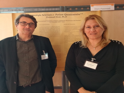 Hervé Perron and Eleni Paximadi
at 3rd 2019 HERVs & Disease International Workshop on Human Endogenous Retroviruses (HERVs) and Diseases
November 5-6, 2019, in Lyon, France.